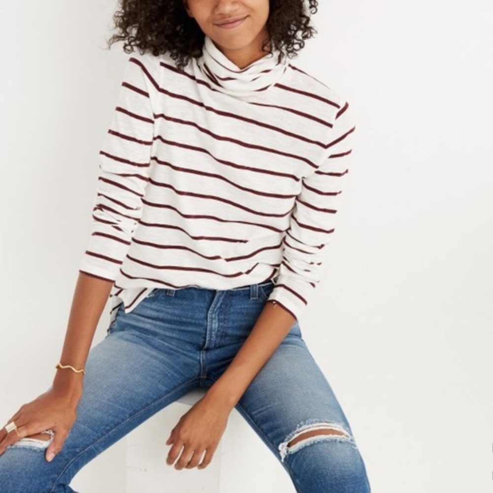 NWT Madewell Striped Layering Tee